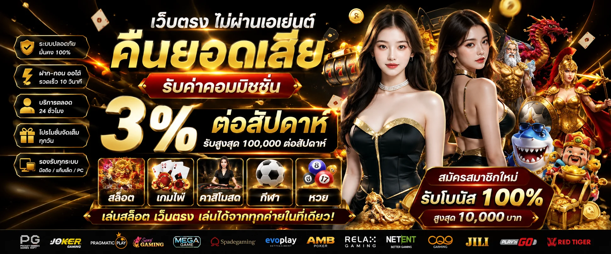 แบนเนอร์สล็อตออนไลน์ bonus99 รวมค่ายเกมชั้นนำ